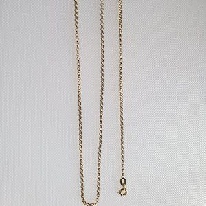 10K Yellow Gold 2.0MM Round Rolo Link Chain Necklace